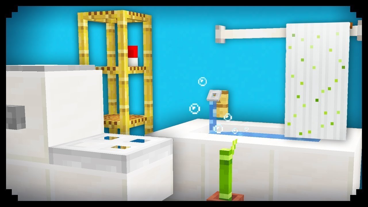 Minecraft - How To Make A Bathroom That Works