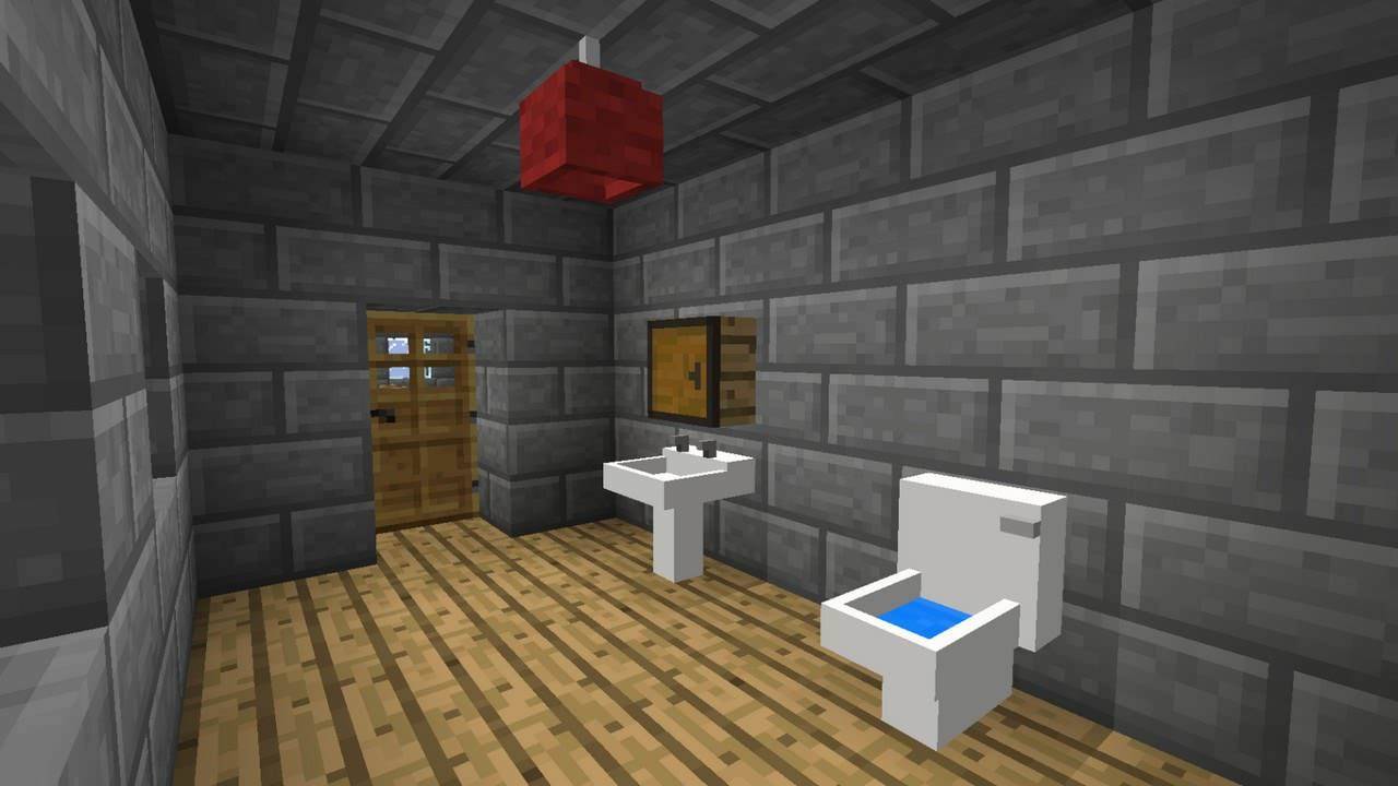 Minecraft - How To Make A Bathroom That Works